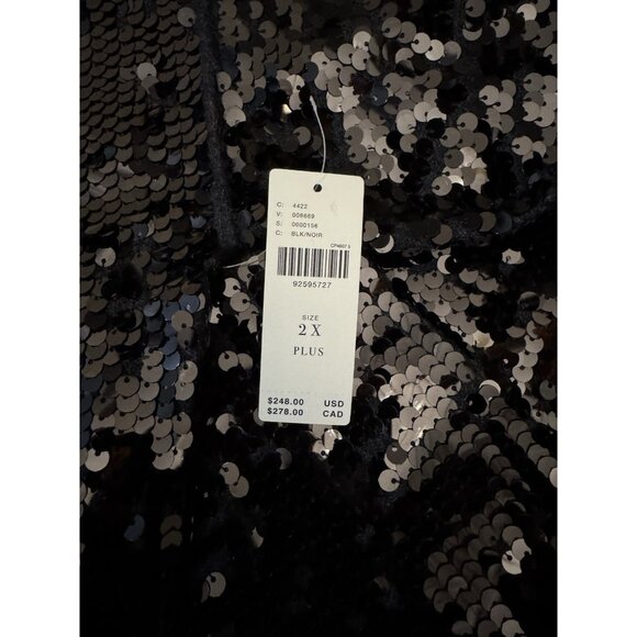 NWT Size 2X - The Alani Cashmere Mock-Neck Sweater: Sequin Black NWT US$ 248 - Picture 6 of 16